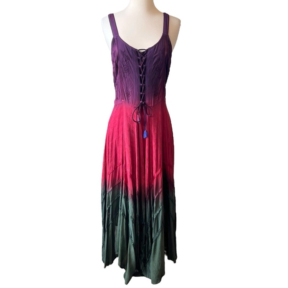 Lapogee Tie Dye Boho Gypsy Style Dress